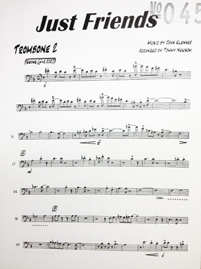 Just Friends sheet music, trombone 2